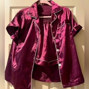 Silk purple pajama set size medium